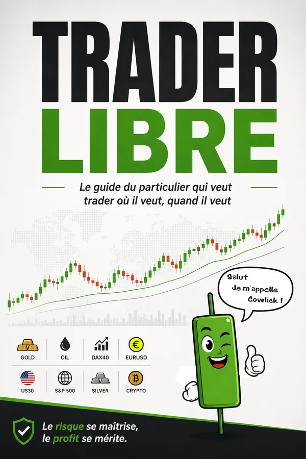 Couverture de l'ebook Trader Libre : le guide du particulier qui veut trader où il veut, quand il veut